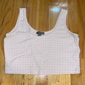 Pink checkered crop top from Primark